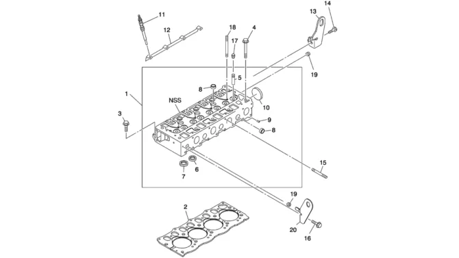 08-006(00) CYLINDER HEAD ISUZU 4LE2 ENGINE -Kobelco SK80MSR SK80CS-2 SK80CS-1E SK80 Excavator Parts Number Electronic Catalog EPC Manuals