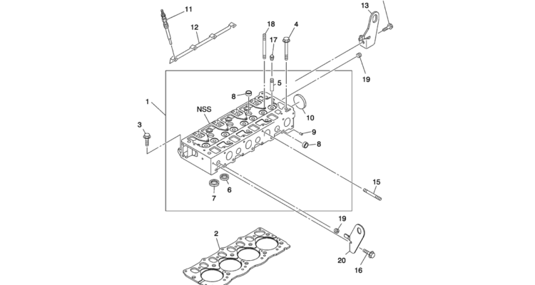 08 006(00) CYLINDER HEAD ISUZU 4LE2 ENGINE  Kobelco SK80MSR SK80CS 2 SK80CS 1E SK80 Excavator Parts Number Electronic Catalog EPC Manuals