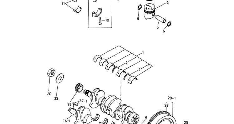 08-007 CRANKSHAFT, CRANKMETAL, PISTON, CONN ROD FLYWHEEL-Kobelco SK120LC-5 SK120-V SK120LC-3 Excavator Parts Number Electronic Catalog EPC Manuals