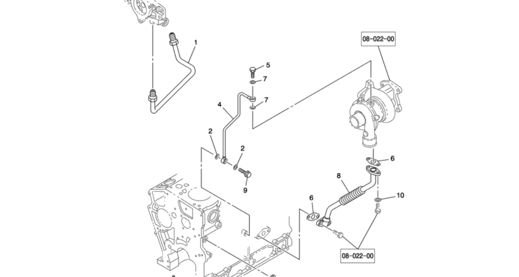 08-008(00) OIL AND VACUUM PIPING ISUZU 4LE2 ENGINE -Kobelco SK80MSR SK80CS-2 SK80CS-1E SK80 Excavator Parts Number Electronic Catalog EPC Manuals
