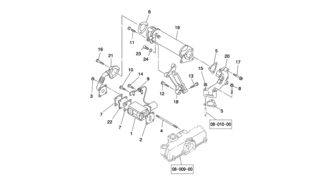 08-012(00) EMISSION PIPING ISUZU 4LE2 ENGINE -Kobelco SK80MSR SK80CS-2 SK80CS-1E SK80 Excavator Parts Number Electronic Catalog EPC Manuals