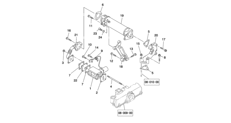 08-012(00) EMISSION PIPING ISUZU 4LE2 ENGINE -Kobelco SK80MSR SK80CS-2 SK80CS-1E SK80 Excavator Parts Number Electronic Catalog EPC Manuals