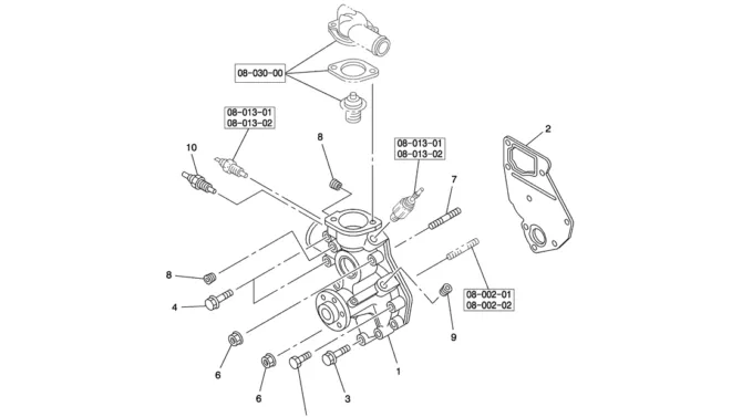 08-028(00) WATER PUMP AND CORROSION RESISTER ISUZU 4LE2 ENGINE -Kobelco SK80MSR SK80CS-2 SK80CS-1E SK80 Excavator Parts Number Electronic Catalog EPC Manuals