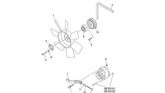 08-032(00) FAN AND FAN BELT ISUZU 4LE2 ENGINE -Kobelco SK80MSR SK80CS-2 SK80CS-1E SK80 Excavator Parts Number Electronic Catalog EPC Manuals