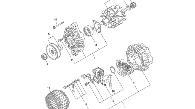 VI8971822892 GENERATOR ISUZU 4LE2 ENGINE -Kobelco SK80MSR SK80CS-2 SK80CS-1E SK80 Excavator Parts Number Electronic Catalog EPC Manuals