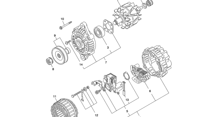 VI8971822892 GENERATOR ISUZU 4LE2 ENGINE -Kobelco SK80MSR SK80CS-2 SK80CS-1E SK80 Excavator Parts Number Electronic Catalog EPC Manuals