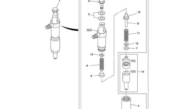 VI8980928210 FUEL INJECTION CORE NOZZLE Asm-Kobelco SK80MSR SK80CS-2 SK80CS-1E SK80 Excavator Parts Number Electronic Catalog EPC Manuals