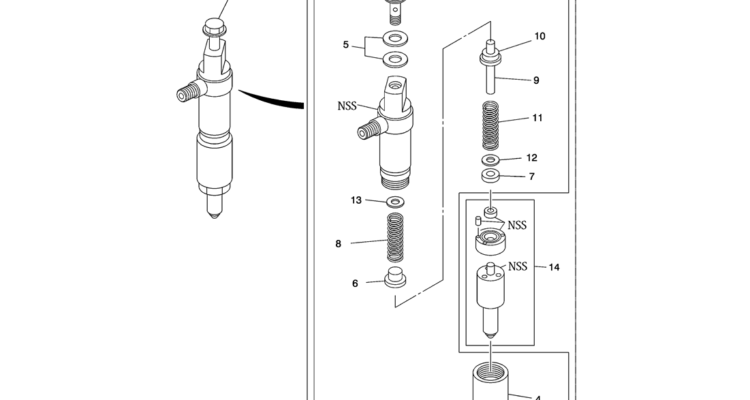 VI8980928210 FUEL INJECTION CORE NOZZLE Asm-Kobelco SK80MSR SK80CS-2 SK80CS-1E SK80 Excavator Parts Number Electronic Catalog EPC Manuals