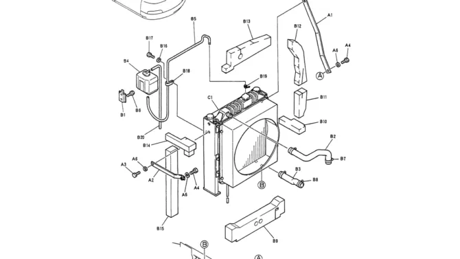 01-006 RADIATOR ASSY (LE05P00001F1)-Kobelco SK60-3 SK60-5 SK60 Excavator Parts Number Electronic Catalog EPC Manuals