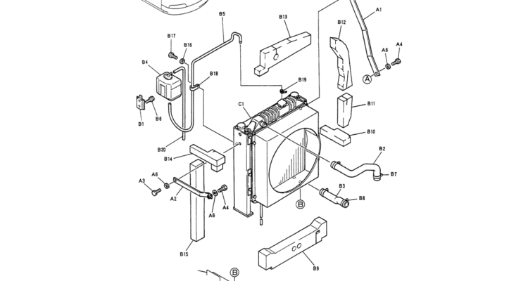 01-006 RADIATOR ASSY (LE05P00001F1)-Kobelco SK60-3 SK60-5 SK60 Excavator Parts Number Electronic Catalog EPC Manuals