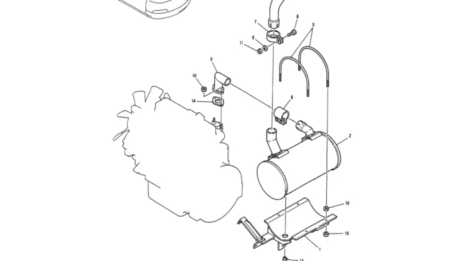 01-009 ISUZU ENGINE MUFFLER ASSY-Kobelco SK60-3 SK60-5 SK60 Excavator Parts Number Electronic Catalog EPC Manuals