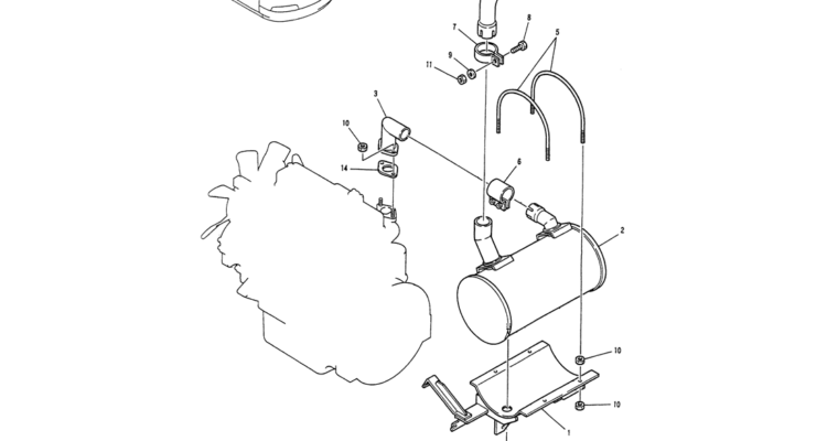 01-009 ISUZU ENGINE MUFFLER ASSY-Kobelco SK60-3 SK60-5 SK60 Excavator Parts Number Electronic Catalog EPC Manuals