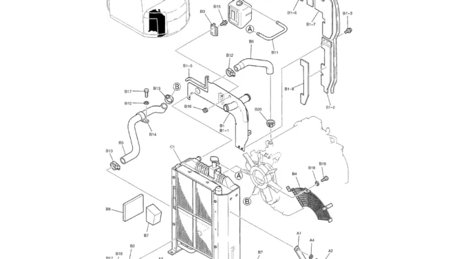 01-010 RADIATOR INSTAL-Kobelco SK70SR-1E SK70SR-2 SK70 Excavator Parts Number Electronic Catalog EPC Manuals