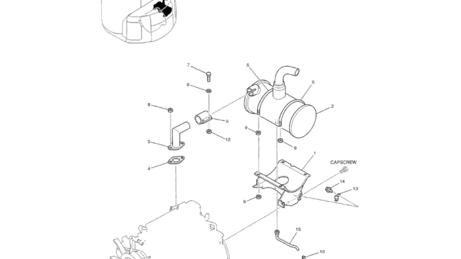 01-015 MUFFLER ASSEMBLY, (YT12P00008F1)-Kobelco SK70SR-1E SK70SR-2 SK70 Excavator Parts Number Electronic Catalog EPC Manuals