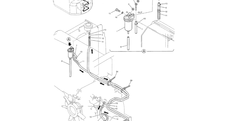 01-019 FUEL LINES (FOR KCME) P/N YT21P00002F4-Kobelco SK70SR-1E SK70SR-2 SK70 Excavator Parts Number Electronic Catalog EPC Manuals