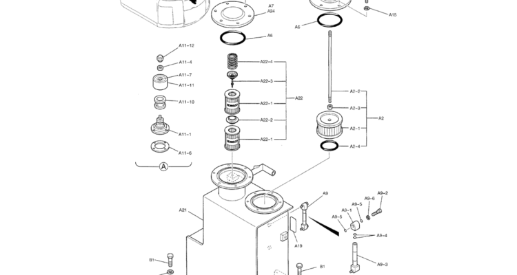 01-023 TANK ASSEMBLY, HYDRAULIC-Kobelco SK70SR-1E SK70SR-2 SK70 Excavator Parts Number Electronic Catalog EPC Manuals