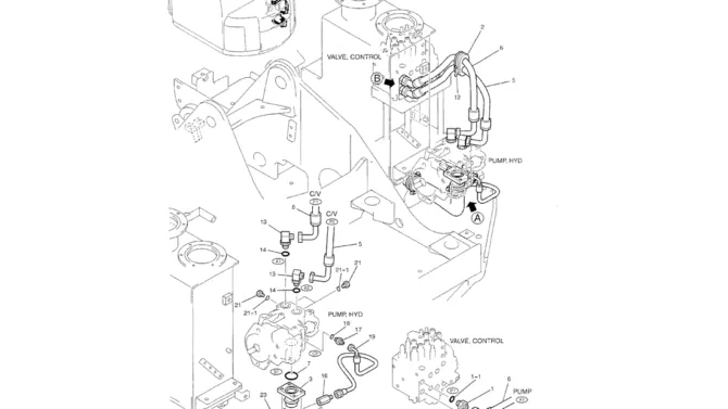 01-029 HYDRAULIC LINES, UPPER (SUCTION, DELIVERY)-Kobelco SK70SR-1E SK70SR-2 SK70 Excavator Parts Number Electronic Catalog EPC Manuals