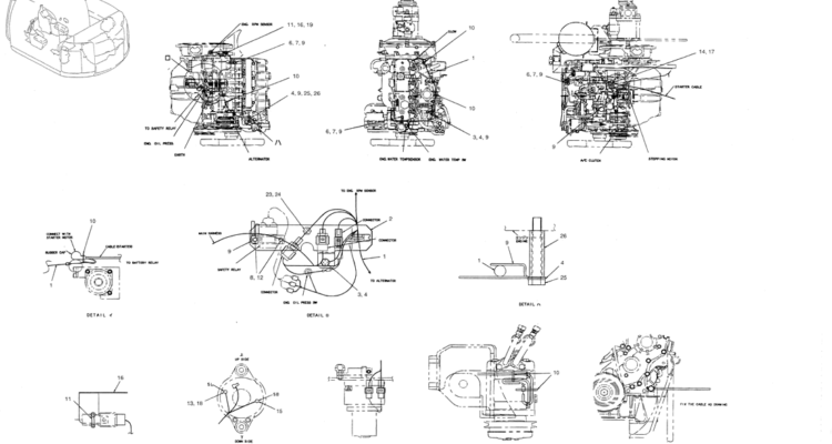 01-114(01) HARNESS ASSY, ENGINE-Kobelco SK70SR-1E SK70SR-2 SK70 Excavator Parts Number Electronic Catalog EPC Manuals