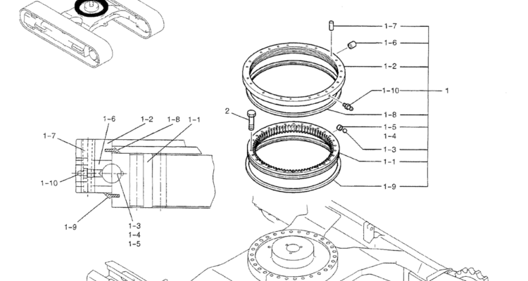 02-004 SLEWING RING ASSEMBLY-Kobelco SK70SR-1E SK70SR-2 SK70 Excavator Parts Number Electronic Catalog EPC Manuals