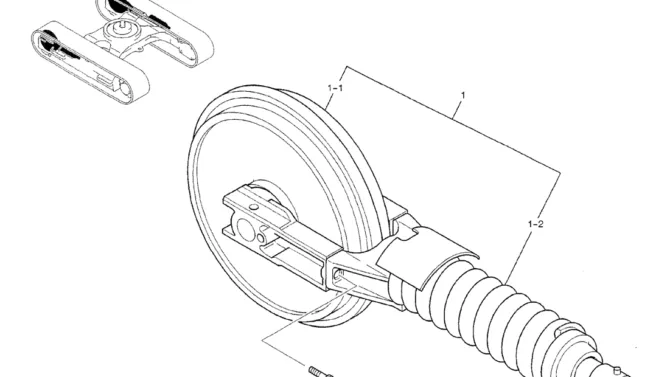 02-005 IDLER ASSY, CRAWLER-Kobelco SK70SR-1E SK70SR-2 SK70 Excavator Parts Number Electronic Catalog EPC Manuals