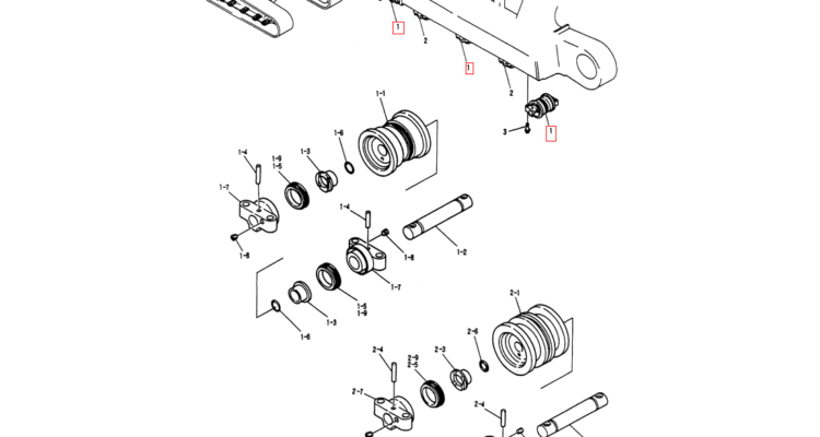 02-006 ROLLER ASSY, TRACK (FOR RUBBER)-Kobelco SK60-3 SK60-5 SK60 Excavator Parts Number Electronic Catalog EPC Manuals
