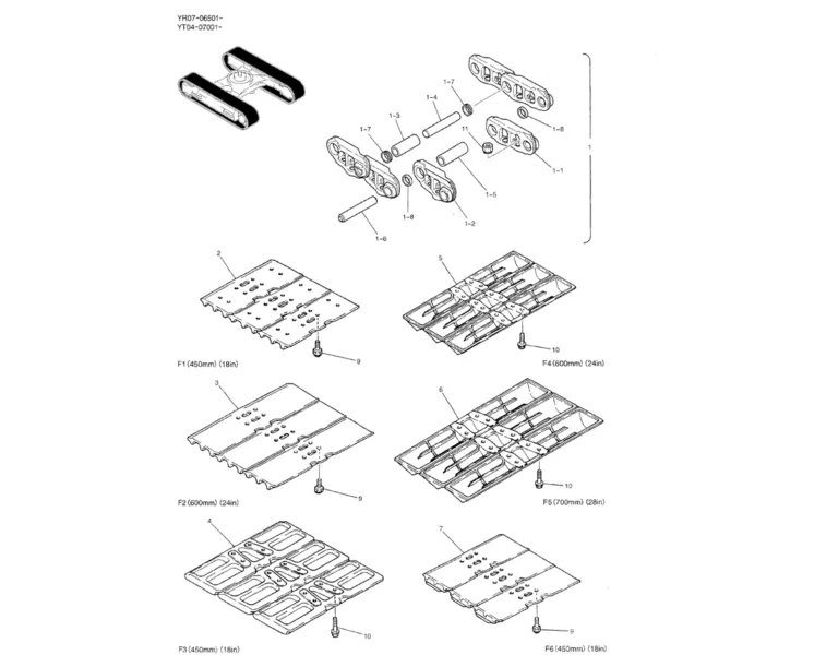 02-010 TRACK LINK SHOE ASSY-Kobelco SK70SR-1E SK70SR-2 SK70 Excavator ...