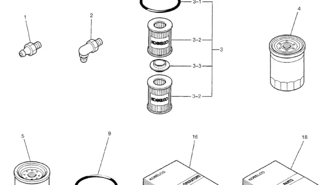 04-004 ELEMENT KIT -Kobelco SK70SR-1E SK70SR-2 SK70 Excavator Parts Number Electronic Catalog EPC Manuals