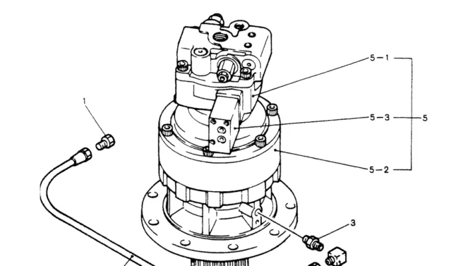 07-017 MOTOR ASSY, SWING (LE15V00001F1)-Kobelco SK60-3 SK60-5 SK60 Excavator Parts Number Electronic Catalog EPC Manuals