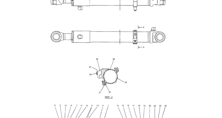 07-031 CYLINDER ASSY, ARM P/N YT01V00002F1-Kobelco SK70SR-1E SK70SR-2 SK70 Excavator Parts Number Electronic Catalog EPC Manuals
