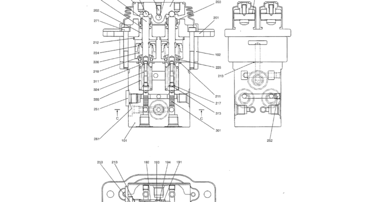 07-043 VALVE ASSY, PILOT (PROPELLING)-Kobelco SK70SR-1E SK70SR-2 SK70 Excavator Parts Number Electronic Catalog EPC Manuals