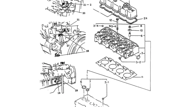 08-001 CYL. HEAD AND COVER ISUZU 4JB1 ENGINE-Kobelco SK60-3 SK60-5 SK60 Excavator Parts Number Electronic Catalog EPC Manuals