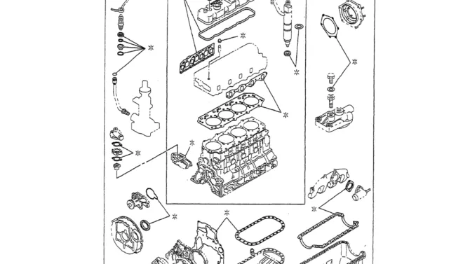 08-001 ISUZU CC-4JG1 ENGINE GASKET KIT -Kobelco SK70SR-1E SK70SR-2 SK70 Excavator Parts Number Electronic Catalog EPC Manuals