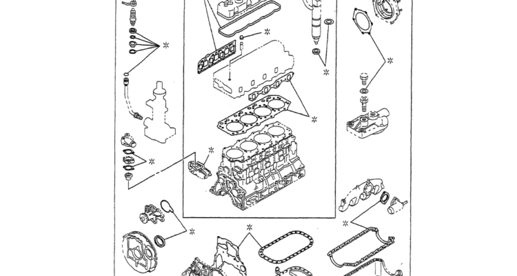 08-001 ISUZU CC-4JG1 ENGINE GASKET KIT -Kobelco SK70SR-1E SK70SR-2 SK70 Excavator Parts Number Electronic Catalog EPC Manuals