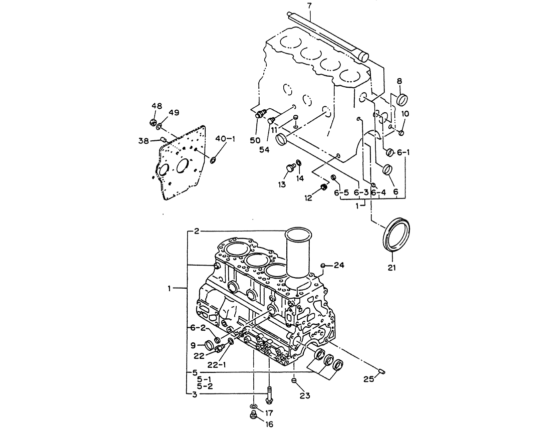 08-002 CYL. BLOCK ISUZU 4JB1 ENGINE - Genuine KOBELCO Excavator 