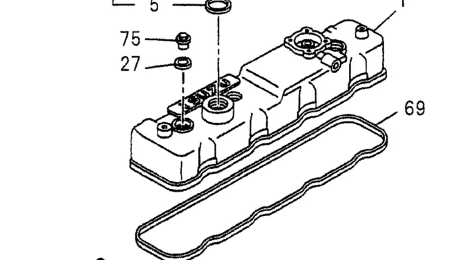 08-002 CYLINDER HEAD COVER ISUZU CC-4JG1 ENGINE -Kobelco SK70SR-1E SK70SR-2 SK70 Excavator Parts Number Electronic Catalog EPC Manuals