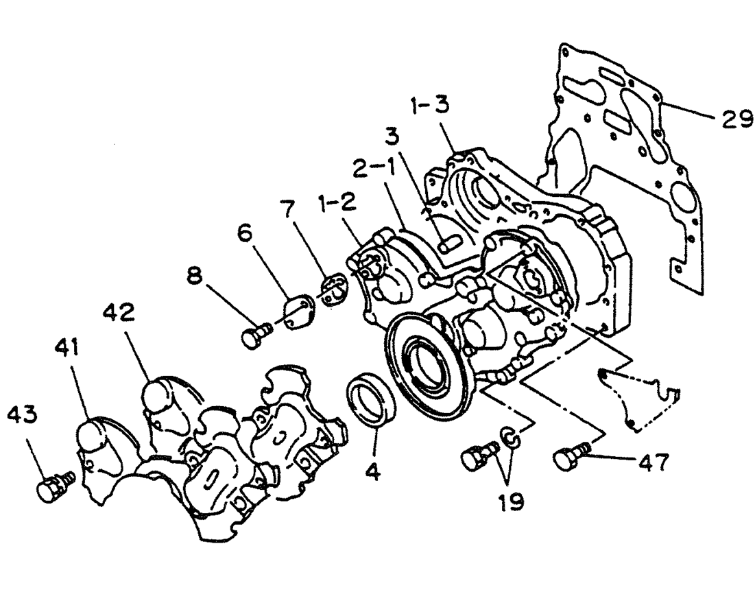 08-003 TIMING GEAR CASE ISUZU 4JB1 ENGINE-Kobelco SK60-3 SK60-5 SK60 Excavator Parts Number Electronic Catalog EPC Manuals