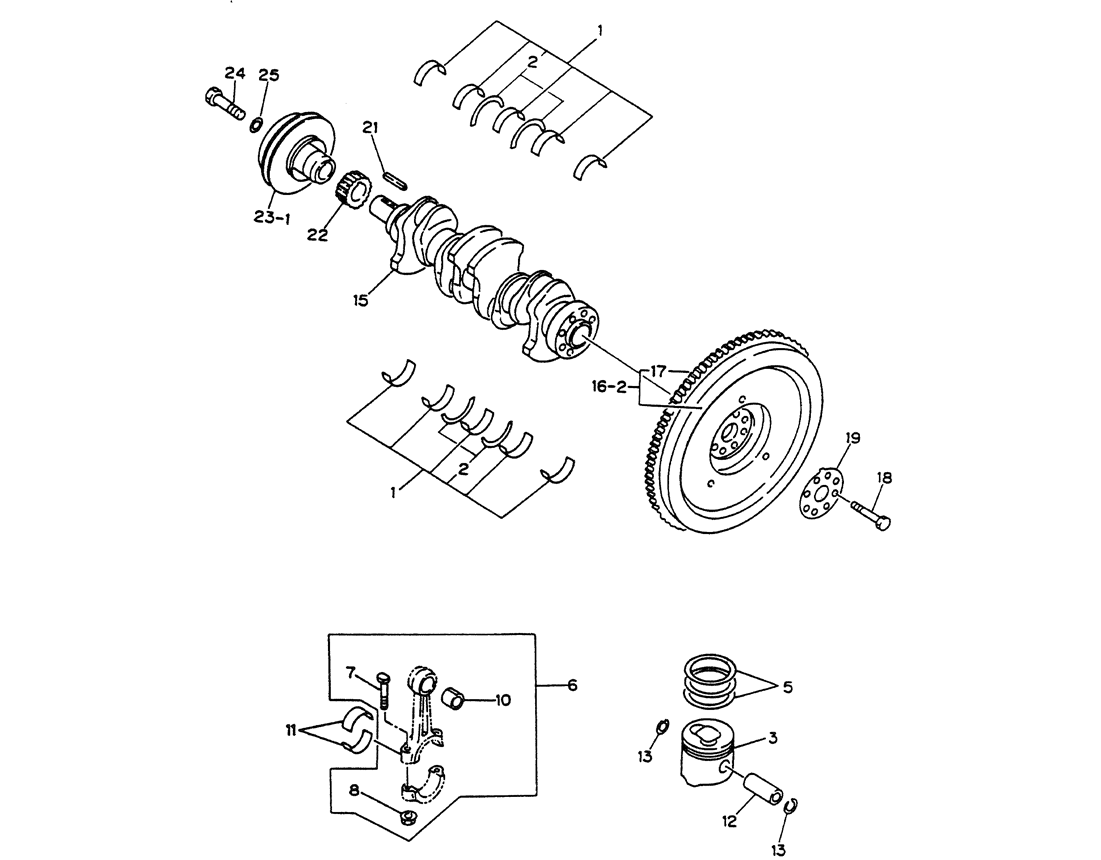 08-007 CRANK SHAFT PISTON, CONN. ROD ISUZU 4JB1 ENGINE-Kobelco SK60-3 SK60-5 SK60 Excavator Parts Number Electronic Catalog EPC Manuals