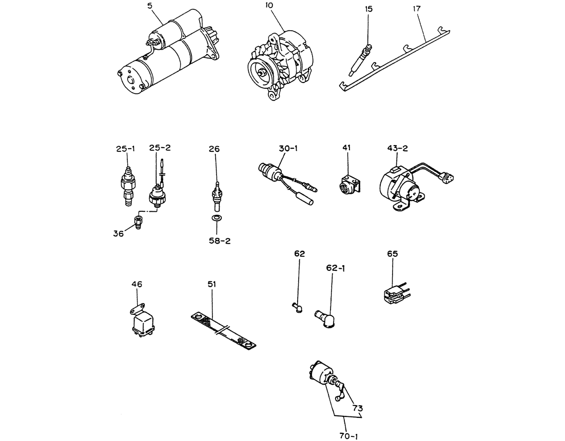 08-016 ELECTRICAL PARTS ISUZU 4JB1 ENGINE-Kobelco SK60-3 SK60-5 SK60 Excavator Parts Number Electronic Catalog EPC Manuals