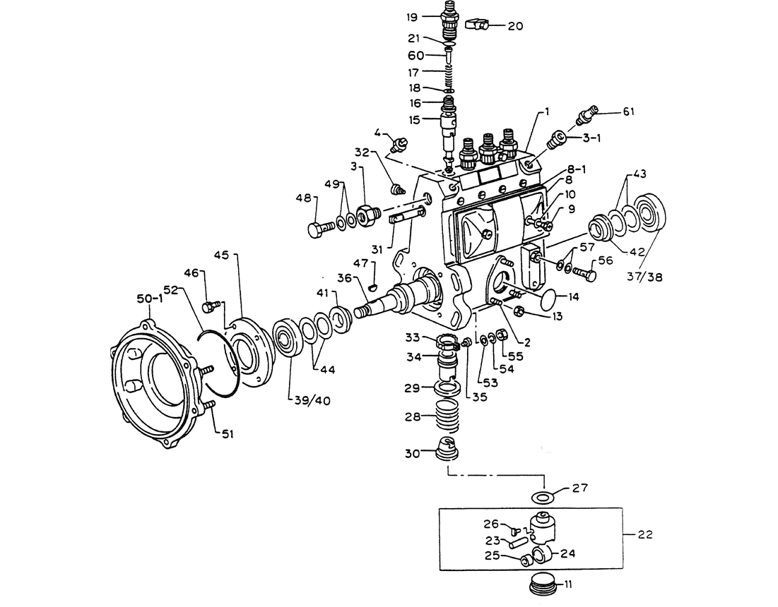 08-017 INJECTION PUMP, PROPER DIESEL ISUZU 4JB1 ENGINE -Kobelco SK60-3 SK60-5 SK60 Excavator Parts Number Electronic Catalog EPC Manuals