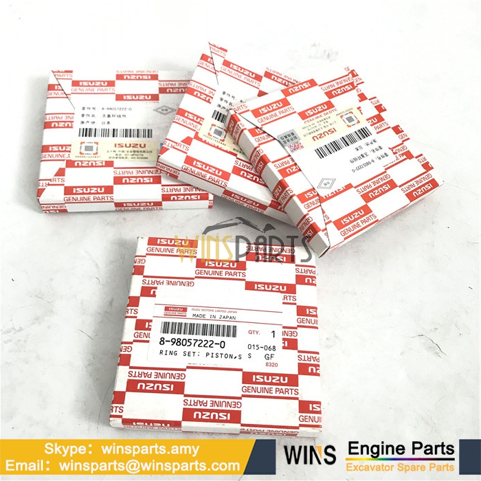 8-98057222-0 8980572220 ISUZU 4JJ1 PISTON RING SET