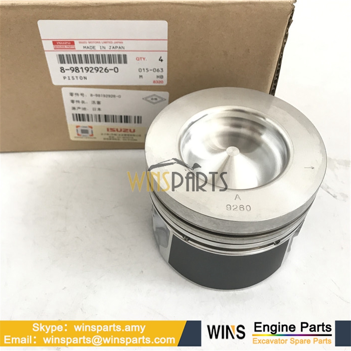 8-98192926-0 8981929260 ISUZU 4JJ1 PISTON Hitachi ZX110-3