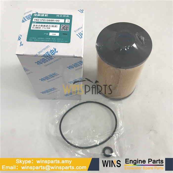 YN21P01068R100 WATER SEPARATOR FILTER Kobelco 140SR SK350-9 SK350-8