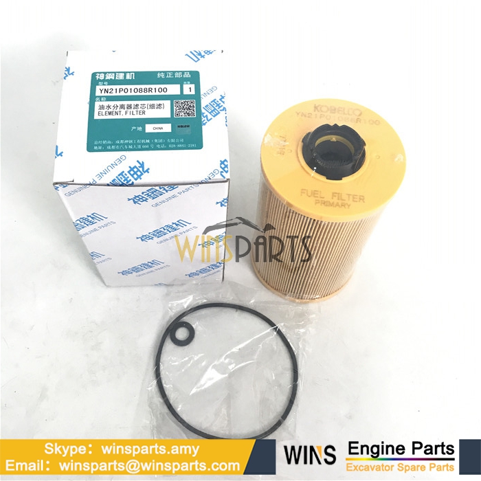 YN21P01088R100 FUEL FILTER Oil Water Separation ELEMENT For SK200-8