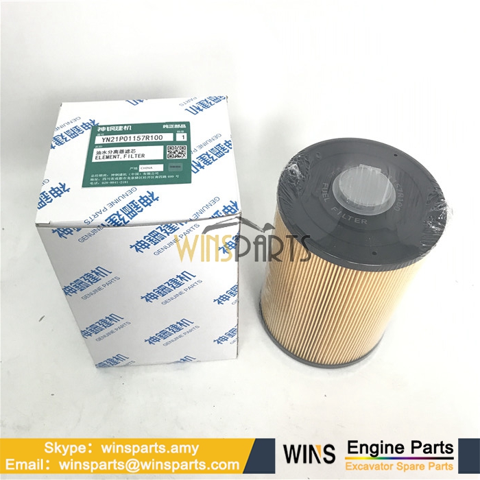 YN21P01157R100 P502653 DIESEL FUEL WATER SEPARATOR FILTER ELEMENT Kobelco SK200-10