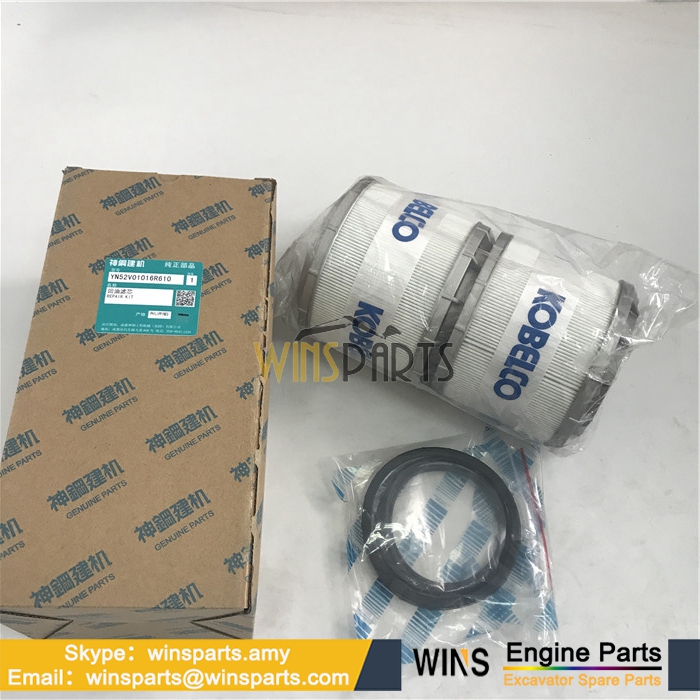 YN52V01016R610 YN52V01008F3 HYDRAULIC OIL FILTER REPAIR KIT Kobelco Excavator Parts