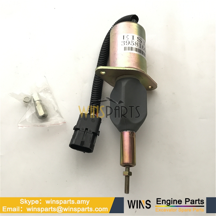 3958160 SA-4978-12 Cummins 6BTA5.9 12V Fuel Shut Off Solenoid Valve