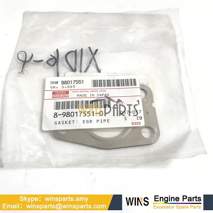 8-98017551-0 8980175510 GASKET VALVE EGR PIPE ISUZU 4JJ1