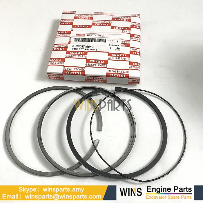 8-98017166-0 8980171660 ISUZU 4HK1 6HK1 ENGINE PISTON RING SET