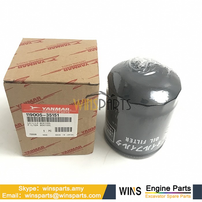 119005-35151 YM119005-35151 YM11900535151 YANMAR ENGINE OIL FILTER