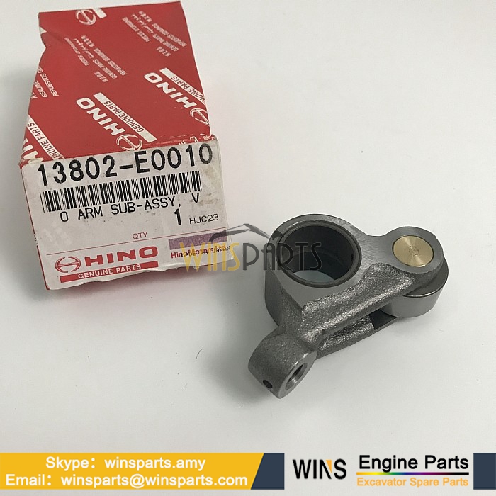 138401430A VH13802E0010 13802-E0010 13840-1430A HINO J08C J08E EXH ARM VALVE ROCKER Kobelco